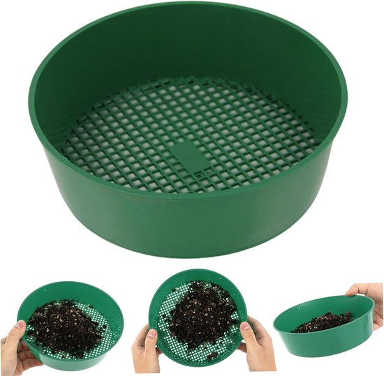 2 stuks tuinzift-rond-grondzeef-stevig-groen-multifunctioneel tuingereedschap