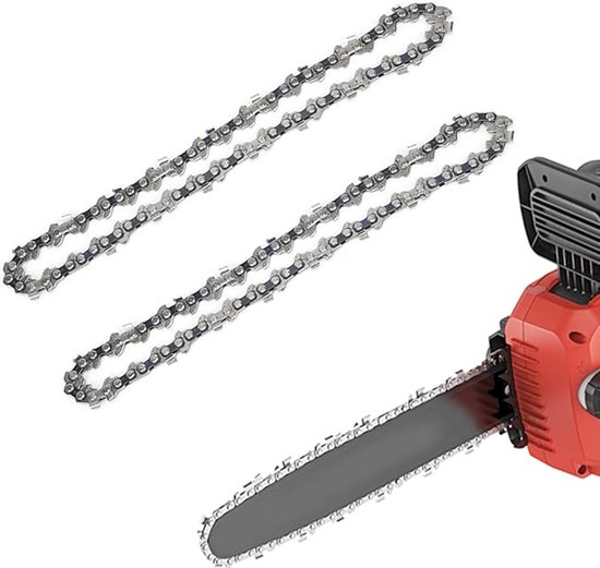 2 Stuks - vervangende -kettingen voor een 6 inch mini - elektrische kettingzaag - ketting met 37 aandrijfschakels - voor mini-accukettingzagen, ketting, elektrische kettingzagen, accessoires, kettingen vervanging - voor het trimmen - Gelegeerd