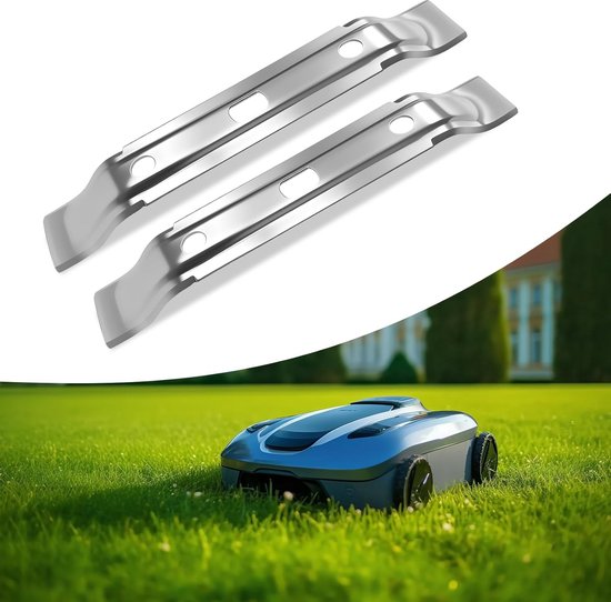 2 stuks Vervangingsmessen - 20 cm - geschikt voor Stihl iMOW RMI 422, 422 P, 422 PC-serie robotmaaiers - ZILVER - Vervangend maaiblad voor robotmaaier van Merkloos	