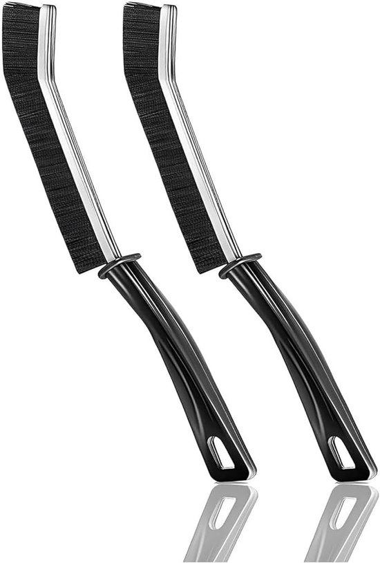 2 stuks voegenborstel set, stevige borstels voor dieptereiniging van tegelvoegen en naden van Merkloos	