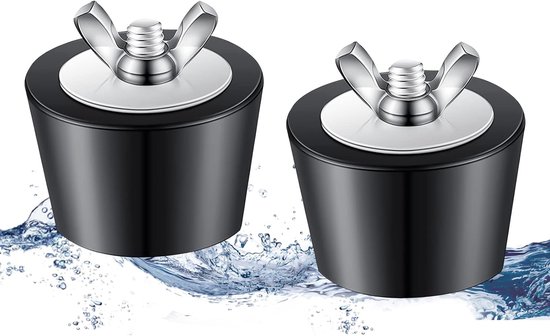 2 Stuks Winterstoppen 1,25-1,5 Inch - 32-38 mm Inlaatmondstuk Rubberen Stop - Met Roestvrijstalen Vleugelmoer Tegen Vorstschade Aan Zwembad Afvoerleidingen van Pool Improve