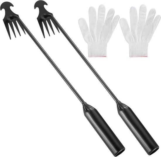 2 Tuinieren Handonkruidstekers met Handschoenen - Effectieve Onkruidverwijdering en Tuingereedschap