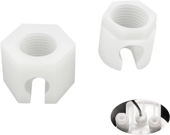 2 Vervangende Moeren voor Crystal 1.0 en 2.0 - Compatibel met Duo - Jet - Fizzi - Bescherm je apparaat tegen gaslekkage - Hoogwaardige reserveonderdelen voor Sodastream Machines van Merkloos	