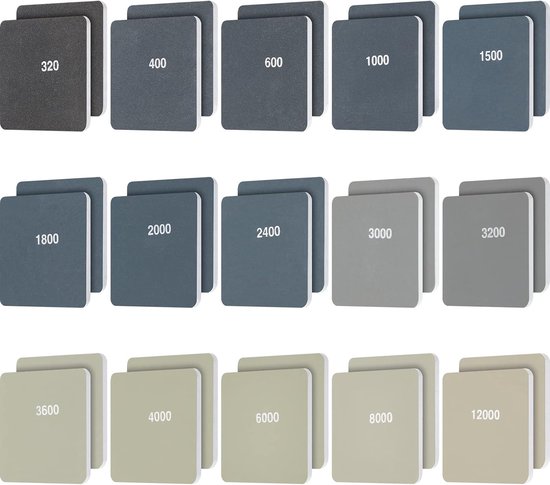 2 x 2 inch Schuurpads - Micro Mesh - Padded Sanding Pads - Polijstset - Zachte Mess Pen Sanding Kit - van 320 tot 12000 Grits - Dubbelzijdig voor Plastic Schuren - Acrylaat Materialen - 30 Stuks van Merkloos	