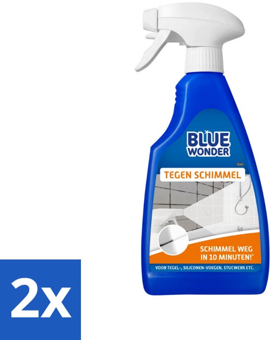 2 x Blue Wonder Tegen Schimmel 500 ml - Schimmelreiniger - Schimmelverwijderaar - Schimmelbestrijding - Schimmel Op Wanden - Schimmel In Badkamer van Merkloos	