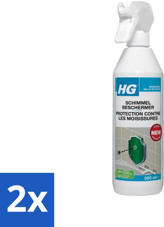 2 x HG Schimmelbeschermer 500 ml - Schimmelverwijderaar - Schimmelbestrijding - Schimmelpreventie - Vochtplekken - Badkamer Schoonmaken van Merkloos	