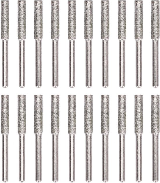20-delige Slijpsteenset voor Kettingzaagonderhoud - Universeel Slijpgereedschap 4.8mm van Merkloos	