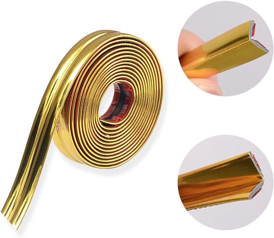 20 Ft Flexibele Moulding Plafondstrip - Peel and Stick Hoekbeschermers - Wanddecoratie Zelfklevend Kit Strip voor Woonkamer - Slaapkamer - Keuken - Badkamer (Goud) van Merkloos	