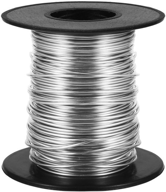 20 gauge-draad voor het maken van sieraden, knutseldraad 304 roestvrij staaldraad (0,8 mm, 25 m), sieradendraad, verpakte spiraaldraad voor knutselen en sieraden maken