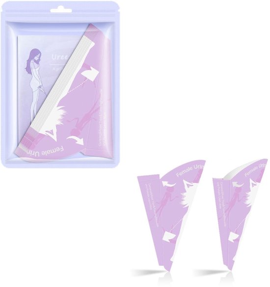 20 Pcs Disposable Urinella voor Vrouwen - Must Have Camping Gadgets - Vrouwen Pee Funnel en Urine Bag voor On The Go - Stand Pink Aid van Merkloos	