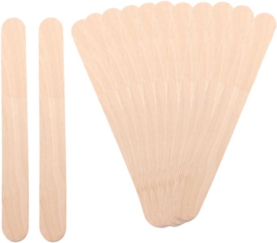20 Pcs Spatulas Cosmetics - Houten Mond Spatel - Houten Spatel - Mond Spatel - IJs Sticks Gemaakt van Hout - Wax Haarverwijdering Spatel - Wax Haarverwijdering op Gezicht - Houten Sticks Wax Set van Merkloos	