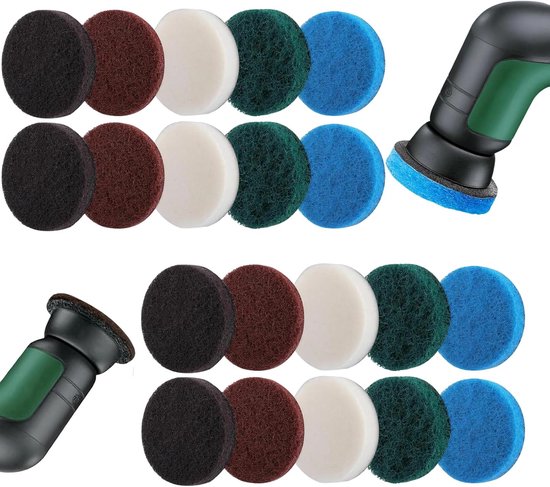 20 stuks borstelopzetstukken, compatibel met Bosch Universal Brush, reinigingsborstelpads, Bosch universele borstelaccessoires met microvezelschuim, keukenpad, krachtige pad voor 6033