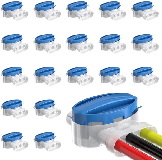 20 stuks kabelverbinders voor robotmaaier - kabelverbinder waterdicht - aansluitklemmen met gel voor waterdichte verlenging - perimeterdraad voor robotmaaier van Verdemax