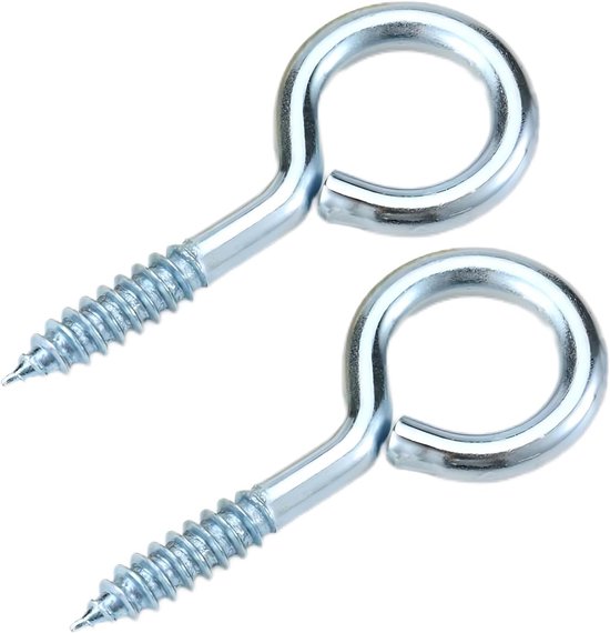 20 stuks oogschroeven - oogschroefhaak 25 mm - zelftappende schroeven - aanhaalschroef - ringschroef - plafondhaak - gegalvaniseerde oogbout - schroefgatspijker - voor hout - bevestigingsdraden - binnen van Merkloos	