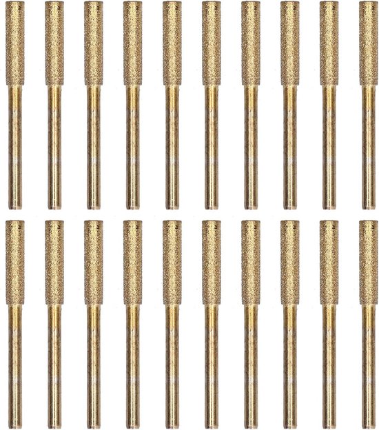 20 Stuks Slijpstenen voor Kettingzaag Scherp Set 4mm Vijlen voor 7/32 Inch Kettingslijpers van Merkloos	