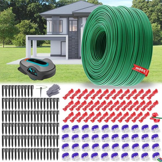 200 meter universele begrenzingskabel voor robotmaaier - 27 mm diameter - grasmaaierdraad van verzinkt koper - accessoires - beperkingsdraad - robot grasmaaier van Merkloos	