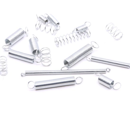 200 Stuk Zinc Plated Extension en Compression Industrie Spring Assortiment Kit - Veer Kit - Gereedschap van Vendt.