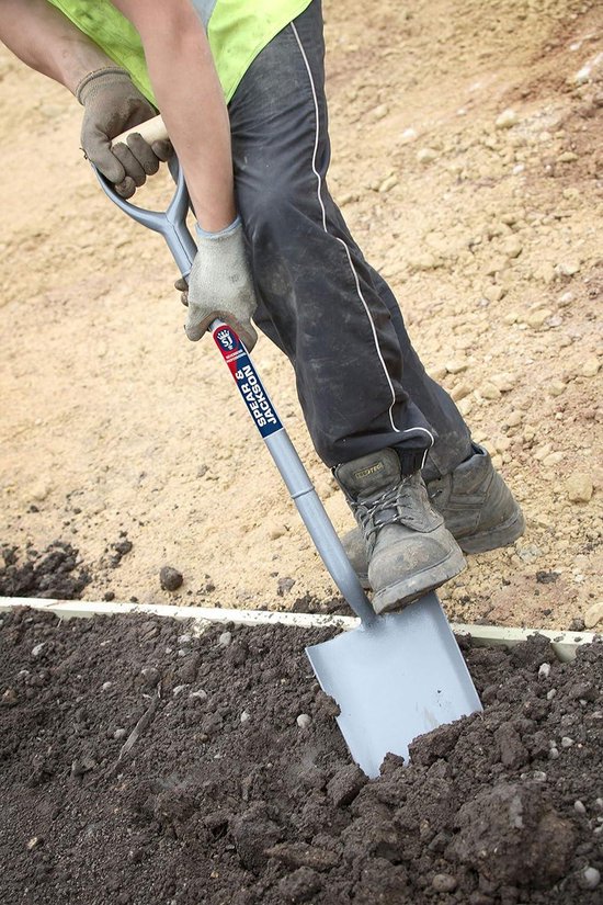 2000AC Taper mond No.2 buisvormige stalen schop met MYD-handvat blauw - voor tuinieren van Silverline