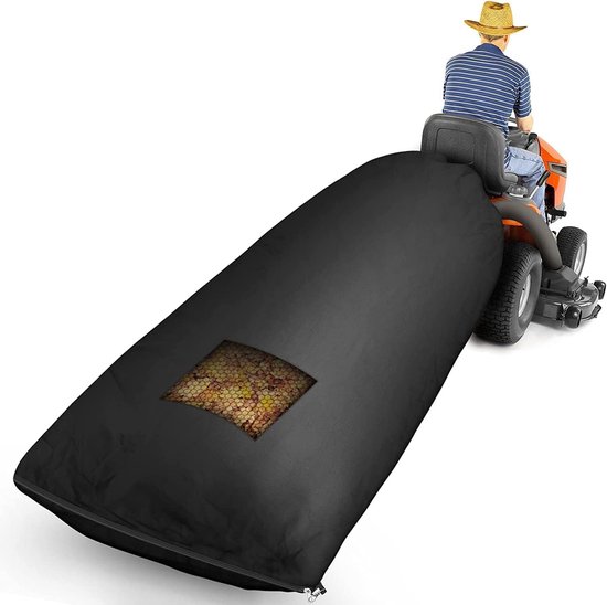 200×130cm - Bladopvangzak voor tuintractoren - Verzamel snel bladeren - Ventilatiesysteem met gaas - Dik, robuust materiaal - Grote capaciteit - Past op de meeste zitmaaiers van TLGREEN