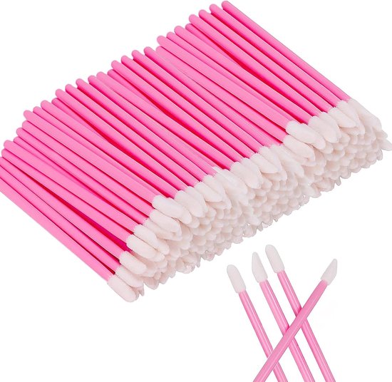 200PCS Lip Brush Wands - Lipstick Applicator - Lip Gloss - Concealer Brushes van Merkloos	