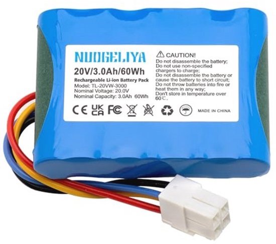 20V 3000mAh Li-Ion Reservebatterij voor Robotmaaiers
