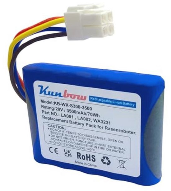 20V 3500mAh accu voor robotmaaiers - reserveaccu voor diverse modellen van Merkloos	