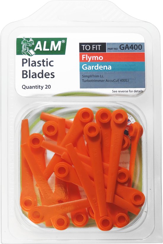 20x ALM maaimessen geschikt voor Gardena - Accutrimmer ComfortCut Turbotrimmer EasyCut RotorCut - grastrimmer mesjes - kantenmaaier trimmer reservemessen