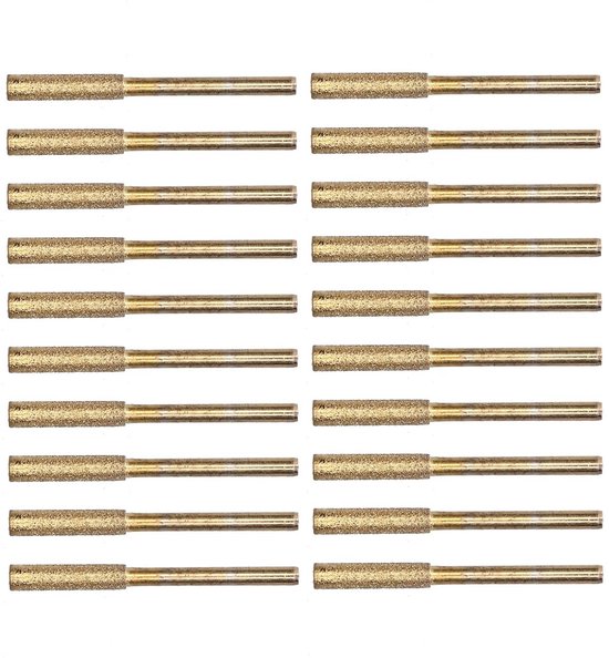 20x Diamantslijpstenen voor Kettingzagen - 4,8 mm Slijpkoppen voor Efficiënt Scherp Maken van Merkloos	