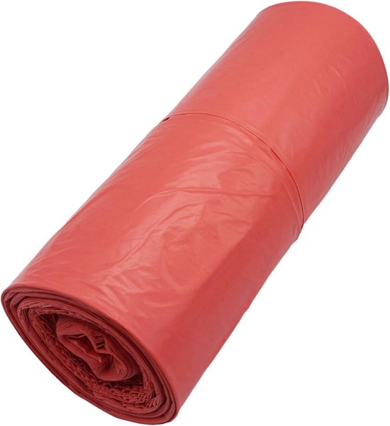 20x Grote Rode Vuilniszakken 160 Liter - Stevige Afvalzakken 90x110 cm