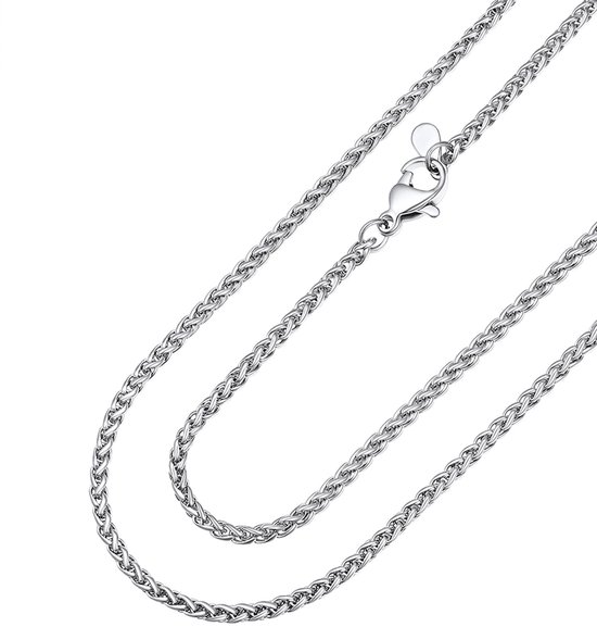 2/3/6/9 mm Herenketting van roestvrij staal, zilveren/gouden/zwarte ketting voor heren, spiga/tarwes-chakelketting, lengtes van 46 tot 76 cm, hiphop-sieraden