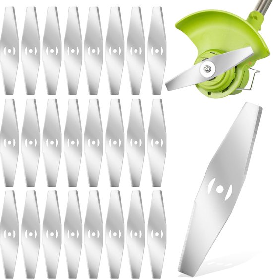 24 Stuks - Grastrimmers Reservemes - 15cm Algemeen - Grastrimmer - Bosmaaier - Reservemessen - Reservemesjes - Metalen Grastrimmer - Accessoires - Messen - Mesjes - Geschikt Voor Alle Gangbare Grasmaaiers, Bosmaaiers En Bosmaaiers (24V/36V-Modellen) van Merkloos	