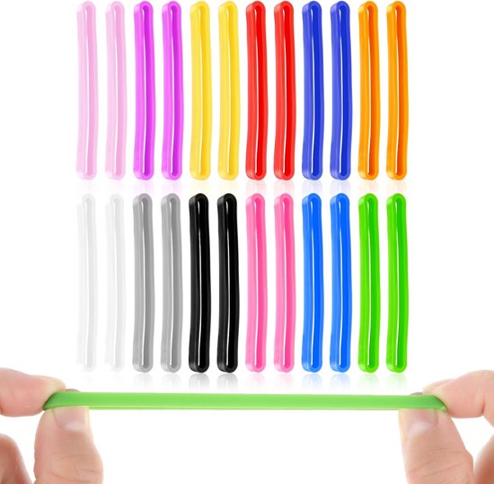 24 Wide Elastic Bands - Robuuste Rubber Ringen - Dikke Silicone Bands voor Boeken, Notebooks, Keukenhulpmiddelen, Kunst en Ambachten van Merkloos	