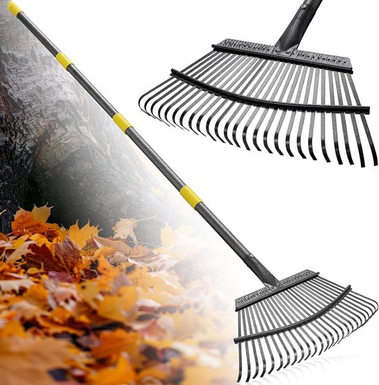 25 Tanden Tuinhark 6FT - Ideaal voor Tuinonderhoud, Grondbewerking en Bladeren Verzamelen