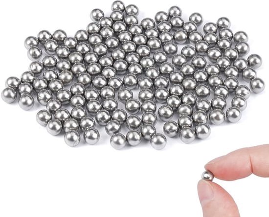 255 stuks mengkogels - 6mm G10 roestvrijstalen kralen voor reiniging - stalen ronde metalen kogels - verf mengkogels - roestvrijstalen bal verf - roestvrijstalen reinigingskogels - precisie kogels - schoonmaakaccessoires
