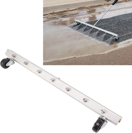 25,59 Inch Hogedrukreiniger Waterbezem, 7 Gaten 4000psi Onderwagen Hogedrukreinigerbevestiging, 65 Cm 1/4 Snelkoppeling Onderwagenreiniger, Oppervlaktereiniger