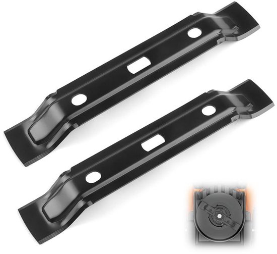28 cm zwart maaimessen - 2stuks - geschikt voor Stihl/Viking iMOW serie RMI 632, MI 632 - Vervangend onderdeelnummer 6309 702 0102 - Accessoires voor robotmaaiers