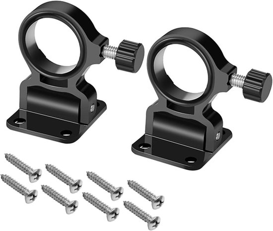 2pcs Fishing Umbrella Holder, Folding Umbrella Clamp, Wall Mounted, Fishing Umbrella Bracket for Outdoor Balcony Patio Fishing Platform (Black) van Merkloos	