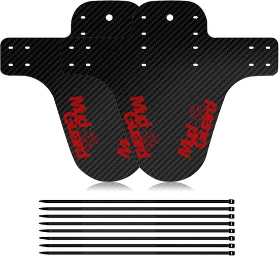 2Pcs MTB Carbon Fiber Mudguard - Voorwiel of Achterwiel Mudguard - Geschikt voor Fietsen en Mountainbikes - Blokkeert Modder en Houdt Fietsen Schoon van Merkloos	