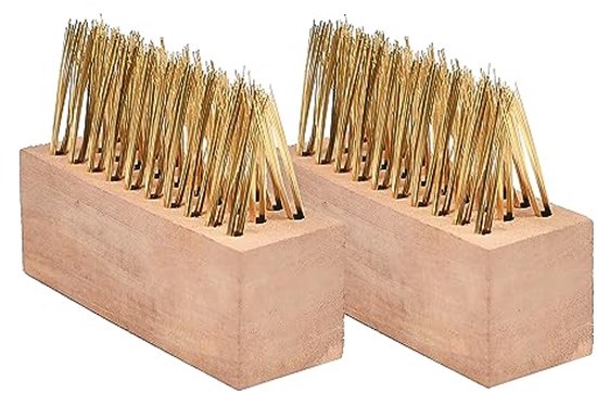 2pcs Patio Weed Wire Brush Head - Steel Bristles Weeding Tool for Block Pavement Cleaning van Merkloos	