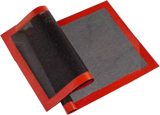 2Pcs Silicone Mat, Microperforated Fiberglass Silicone Mat Non-toxic Odorless Baking Pan Mat Strong Heat Resistance Oven or Pan Lining Bakery Tool van LIANYU