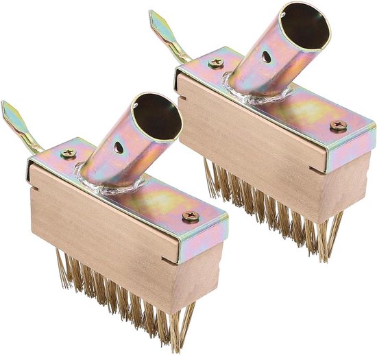 2PCS Weed Brushes - Steel Brushes - Weeding Tools - Garden Solid Wood Weed Brush - Crevice Brush van Merkloos	