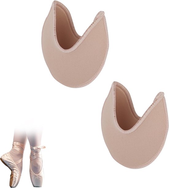 2st Ballet Dans Teen Pads, Zachte Stof Teen Zakjes Pads Hoezen Puntschoenen Hoge Hakken Teenkappen Beschermers Puntschoen Accessoires voor Vrouwen Meisjes om Voeten te Beschermen van Linicort