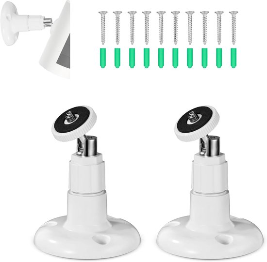 2st Beveiligingscamerabevestiging voor Ring Stick Up Cam/Ring Indoor Cam, 360 Graden Verstelbaar Beveiligingsmontagebeugel voor Binnen en Buiten (Camera Niet Inbegrepen) van Merkloos	