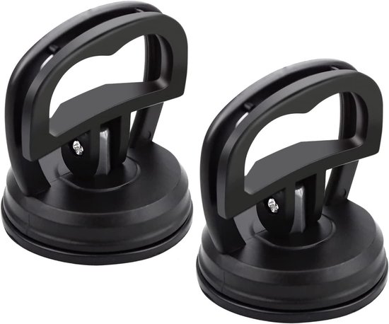 2stuk-zuignap-deukentrekker-deukentrekker klein-deuken reparatie zuignap-delige deukreparatieset - Afmetingen: 6,5*5,6 cm - Zwart van Merkloos	