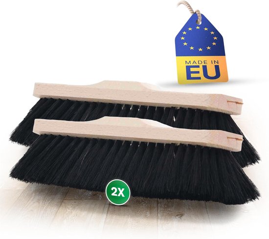 2x paardenhaar bezem handbezem fijn dierenhaar staarthaar (2x bezem)