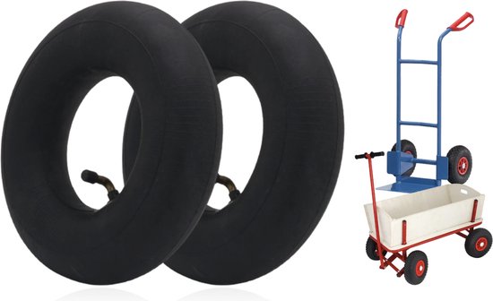 2x PD® - Binnenband 3.00-4 - Hoge Kwaliteit - 260 x 85 cm- Haaks ventiel - Binnenbanden Bolderkar - Binnenband Steekwagen - Binnenband Skelter van PD®