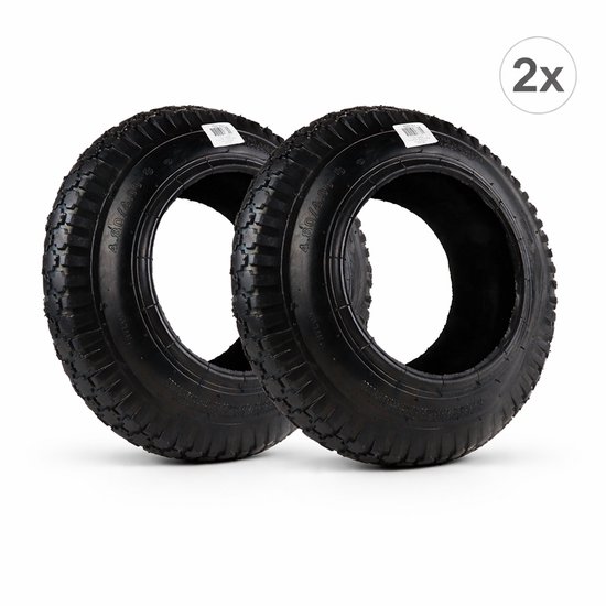 2x PD® Kruiwagenwiel Buitenband 4.80/4.00-8 – Slijtvaste Vervangingsband voor Kruiwagen, Steekwagen en Aanhangkar