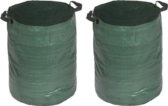 2x stuks groene tuinafvalzakken opvouwbaar 120 liter - Tuinafvalzakken - Tuin schoonmaken/opruimen - Tuinonderhoud van TechnoTrading