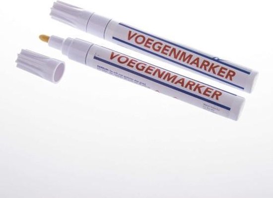 2X Voegenmarker - Voegen Stift Duopack - Voegenwit Marker - Wit van Progamma