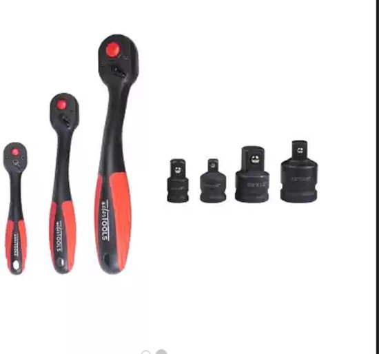 3 Delig ratel set 1/4 , 3/8, 1/2 72 -De ratels zijn gemaakt van composiet. van Datona